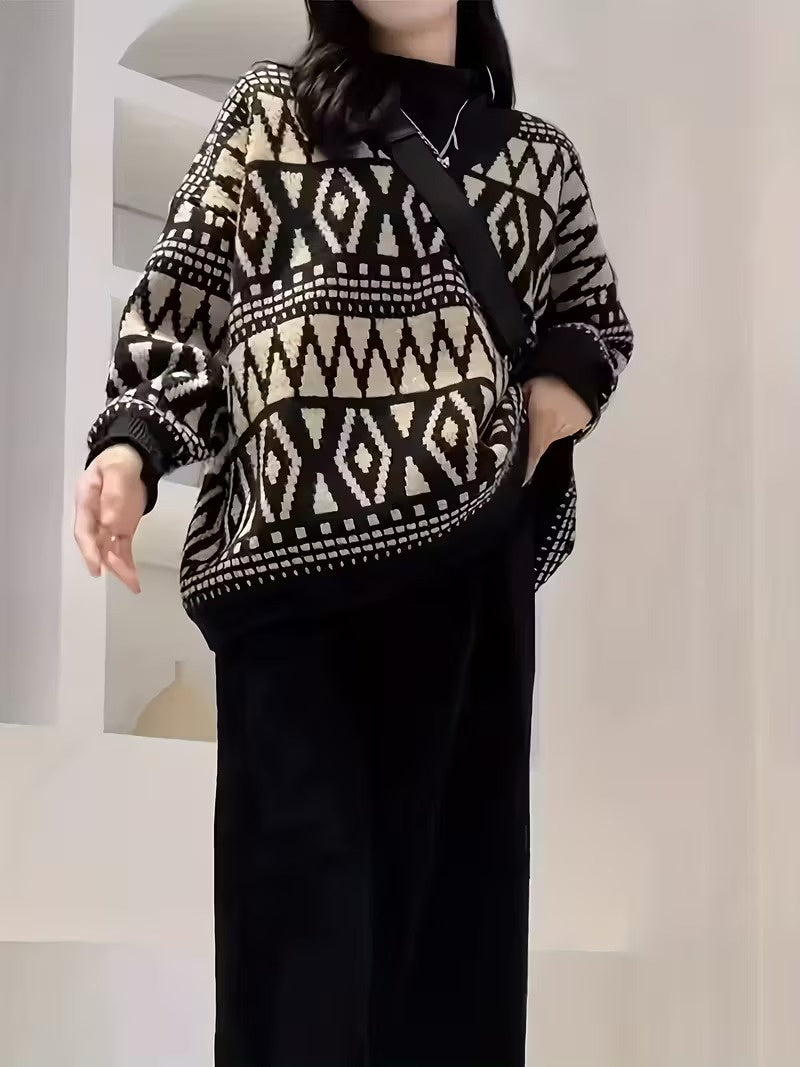 Women's Geometric Pattern Sweater
