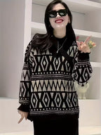 Women's Geometric Pattern Sweater