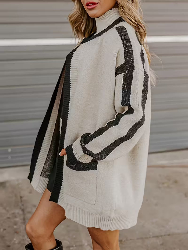 Women's Open-Front Cardigan with Pockets