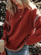 Women's Striped Trim Sweater
